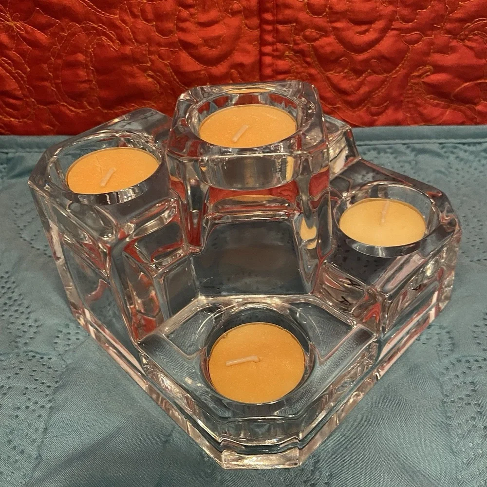 Partylite Candle Holder Vintage Glass Crystal Tiered 5 Votive Tealight‎ Germany - Picture 5 of 10